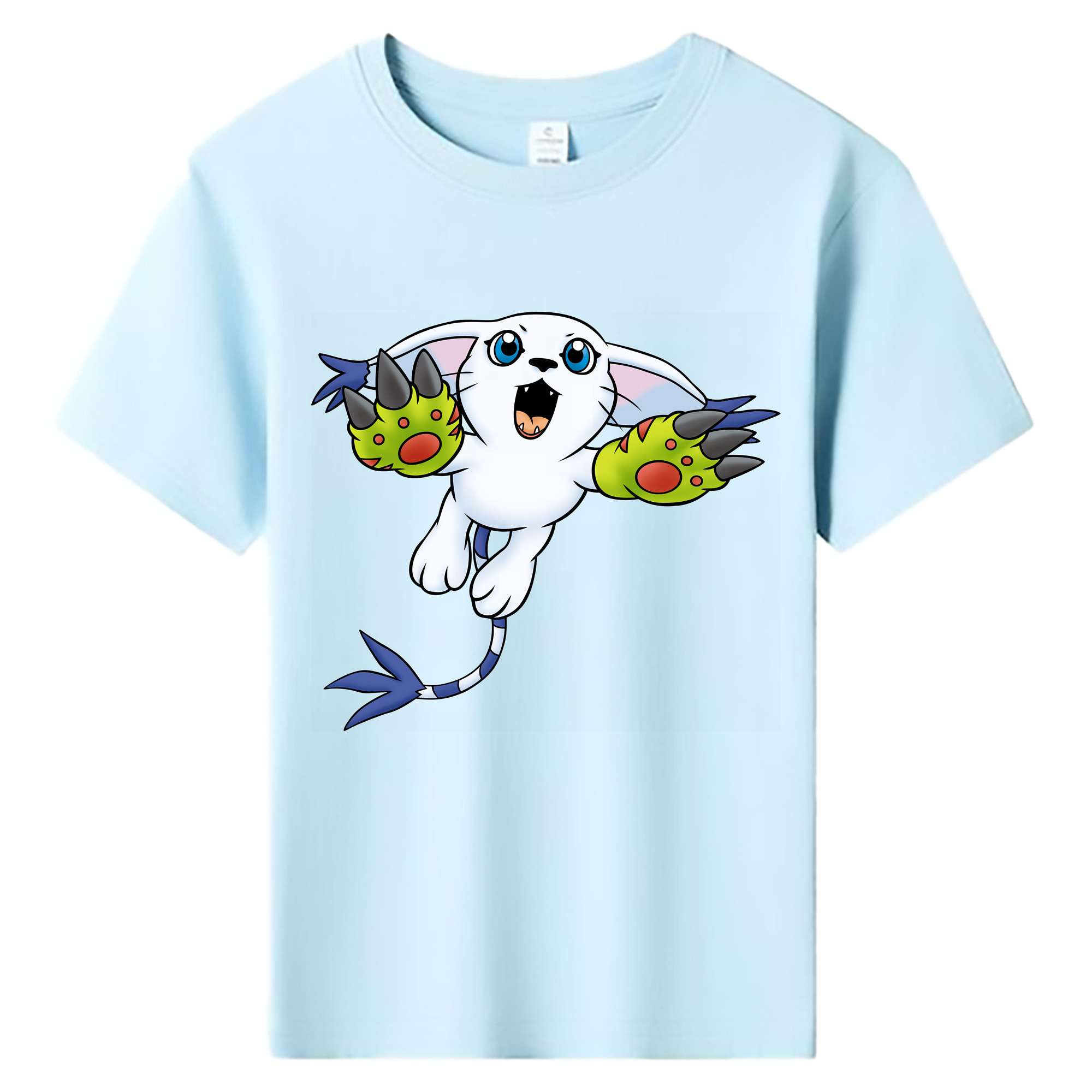 （画像用） Digimon デジタルモンスター/デジモン 綿100％キッズTシャツ（フロントプリント）